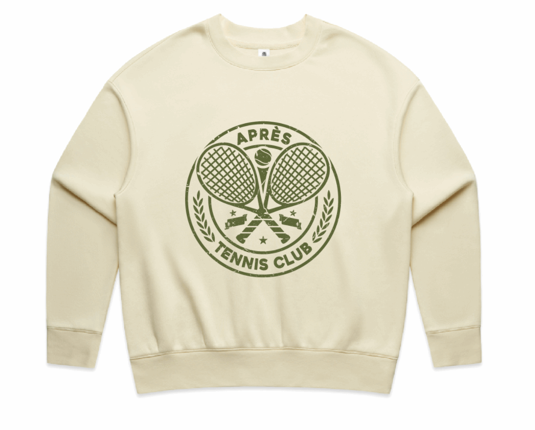 APRÈS TENNIS CLUB RETRO RACKETS CREWNECK - Limited Edition