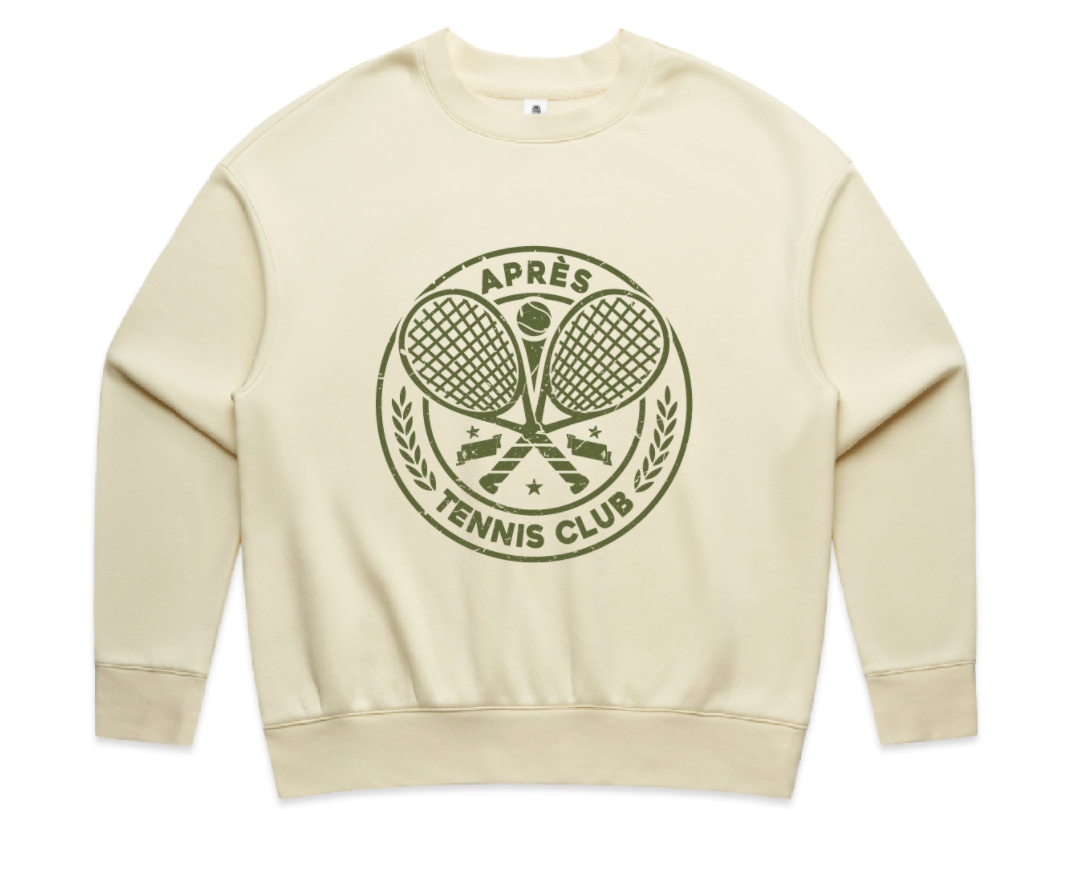 APRÈS TENNIS CLUB RETRO RACKETS CREWNECK - Limited Edition