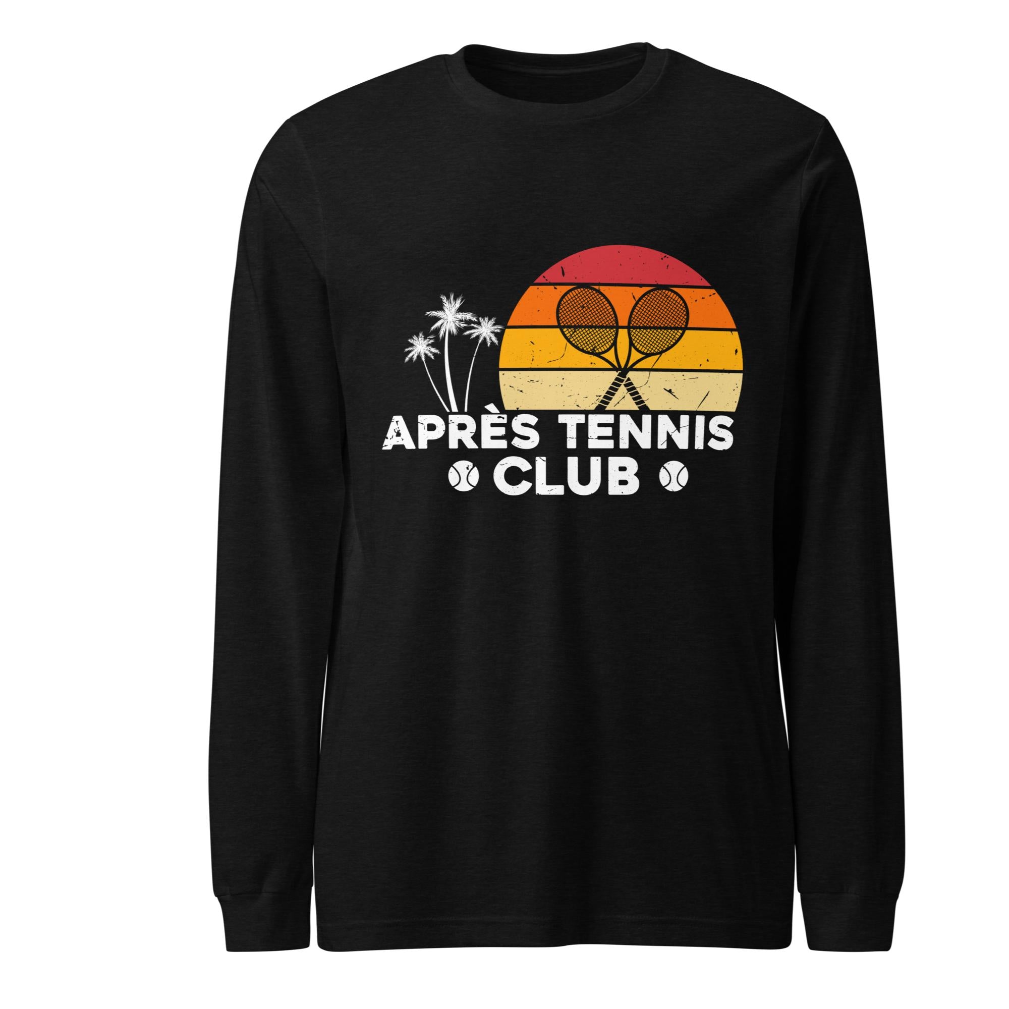 APRÈS TENNIS CLUB PALMS & SUN LONG SLEEVE TEE - White Font