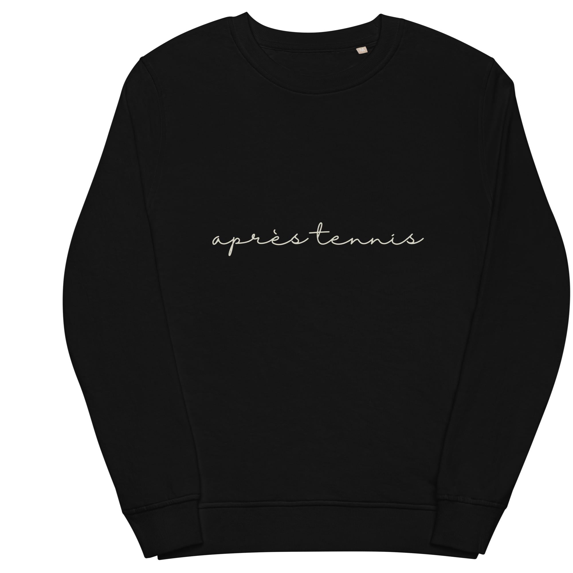 APRÈS TENNIS SCRIPT ORGANIC SWEATSHIRT