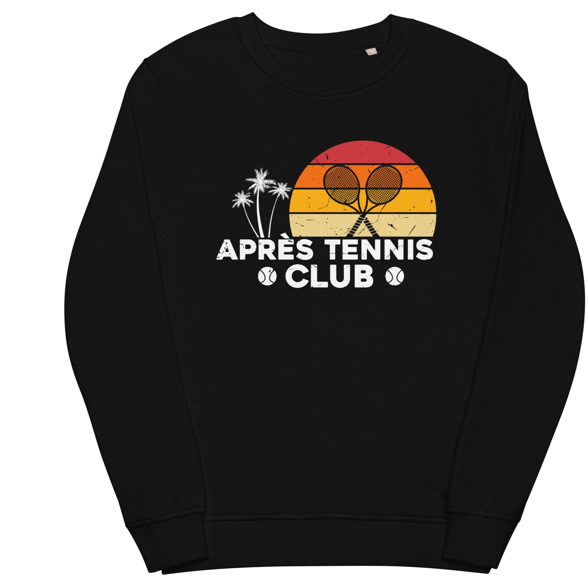 APRÈS TENNIS CLUB PALMS & SUN ORGANIC SWEATSHIRT - White Print