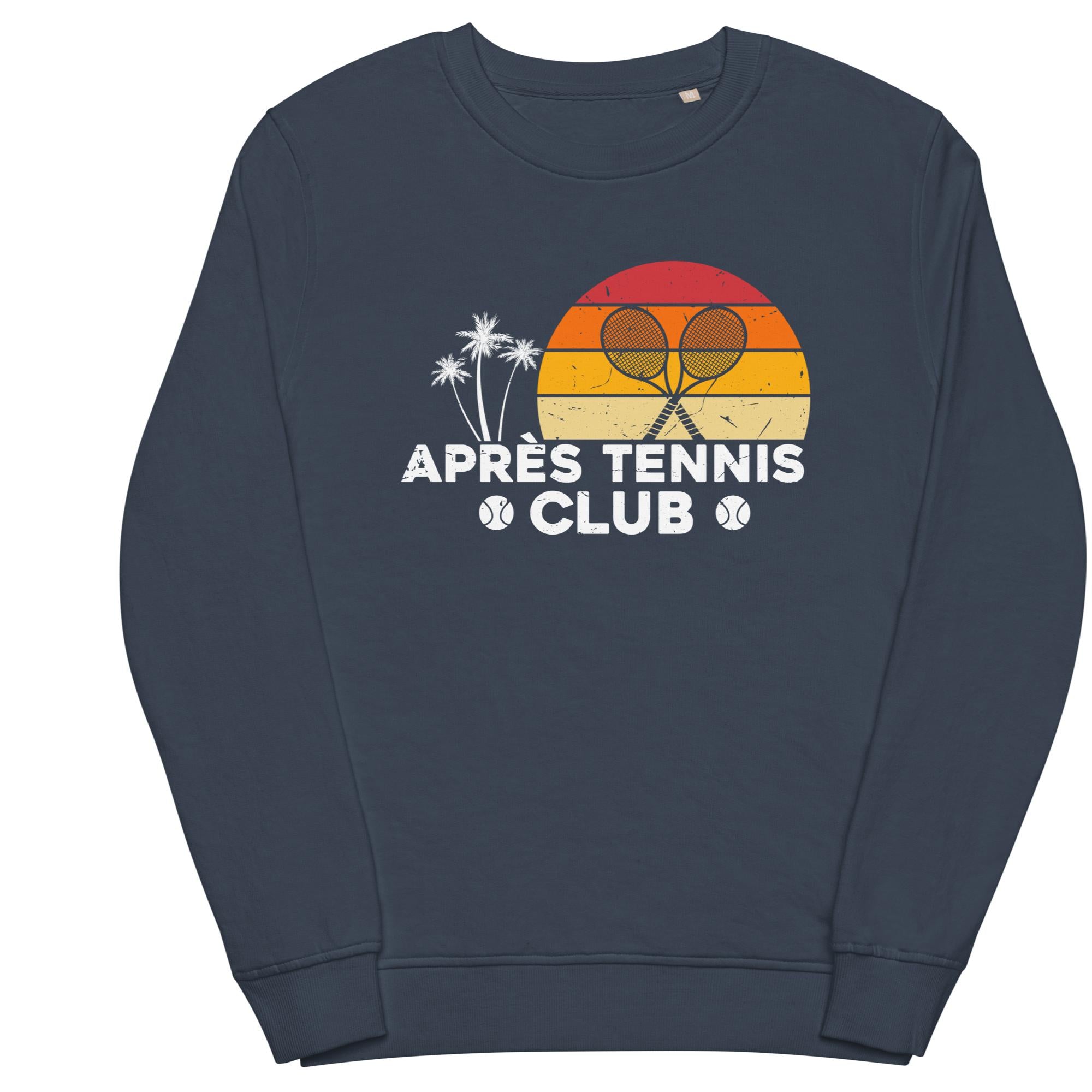 APRÈS TENNIS CLUB PALMS & SUN ORGANIC SWEATSHIRT - White Print