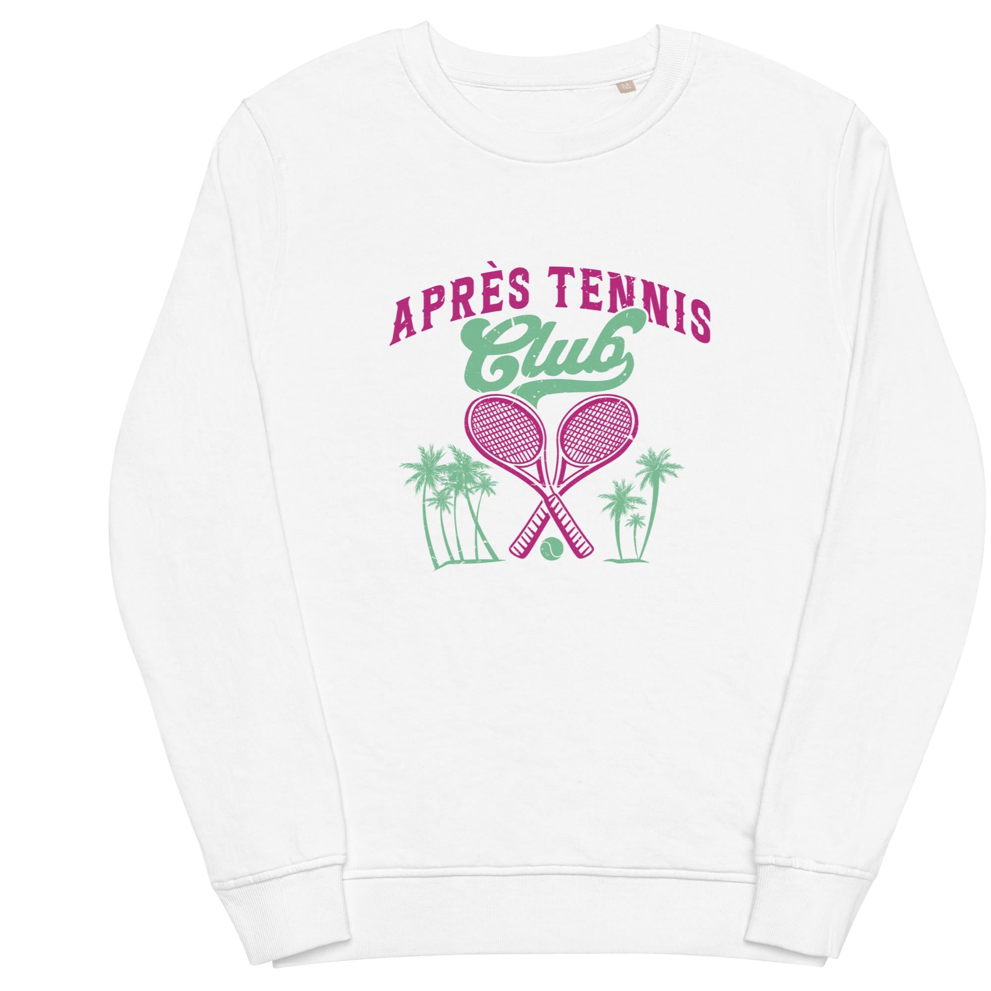 APRÈS TENNIS CLUB RACKETS & PALMS ORGANIC SWEATSHIRT