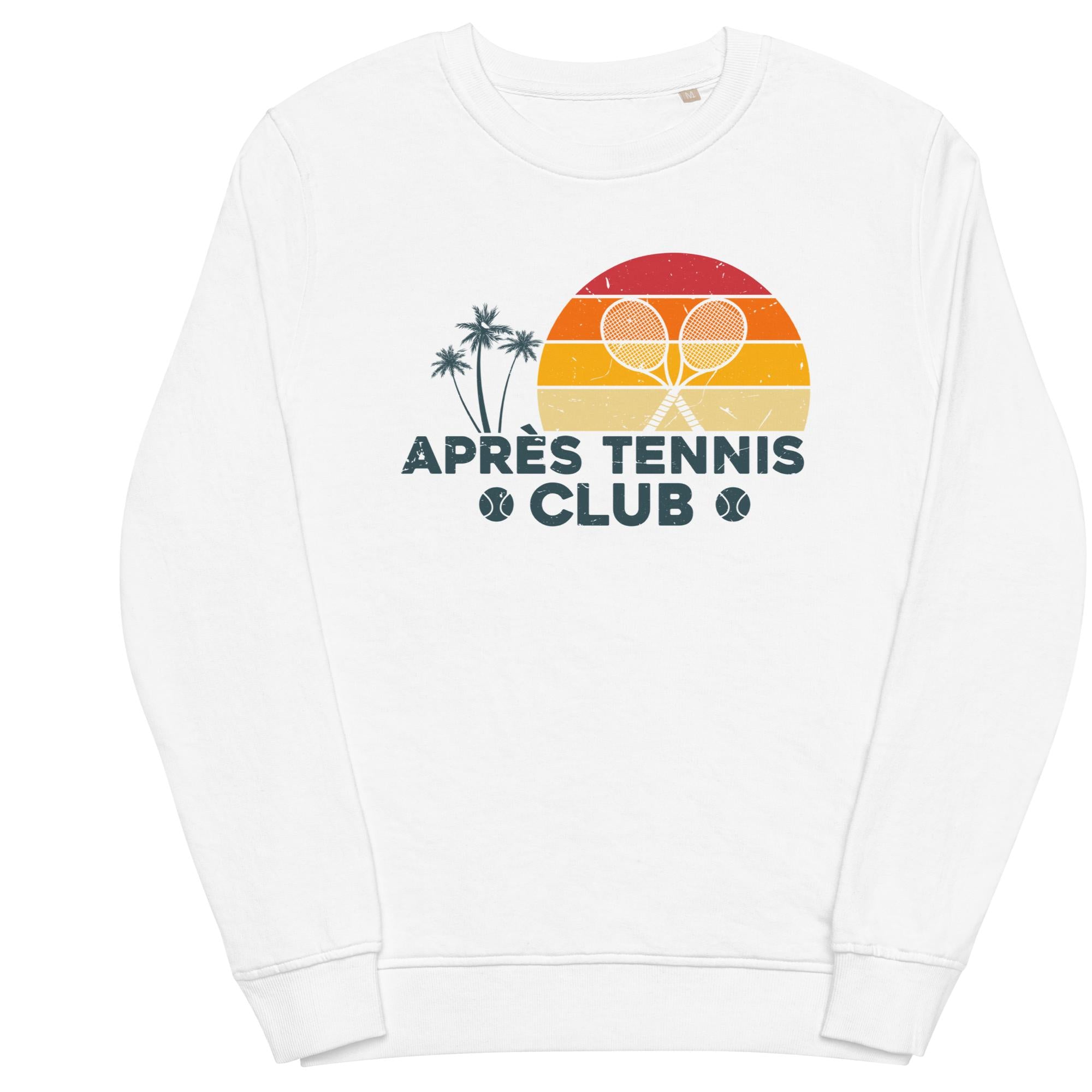 APRÈS TENNIS CLUB PALMS & SUN ORGANIC SWEATSHIRT - Blue Font