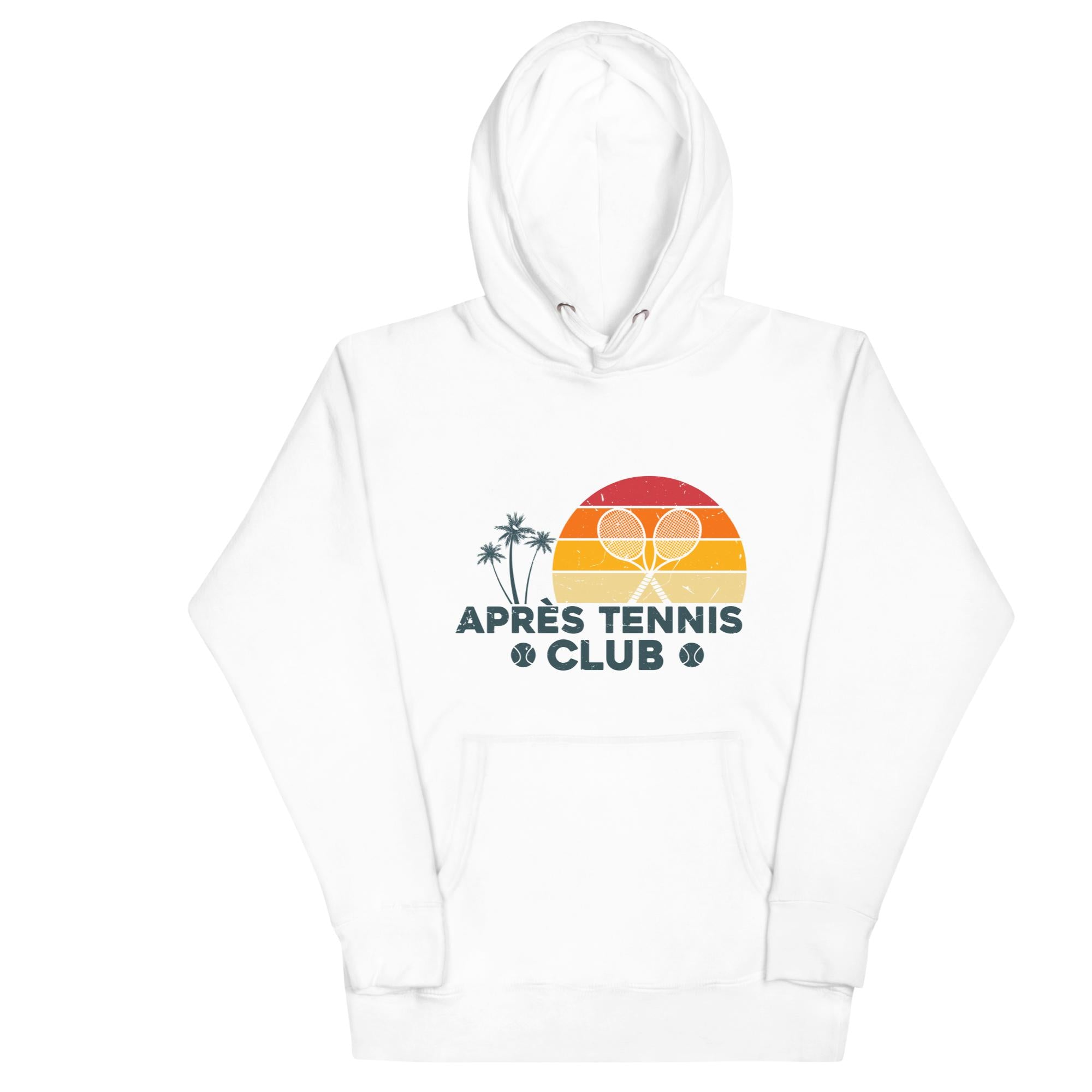 APRÈS TENNIS CLUB PALMS & SUN HOODIE - Blue Font