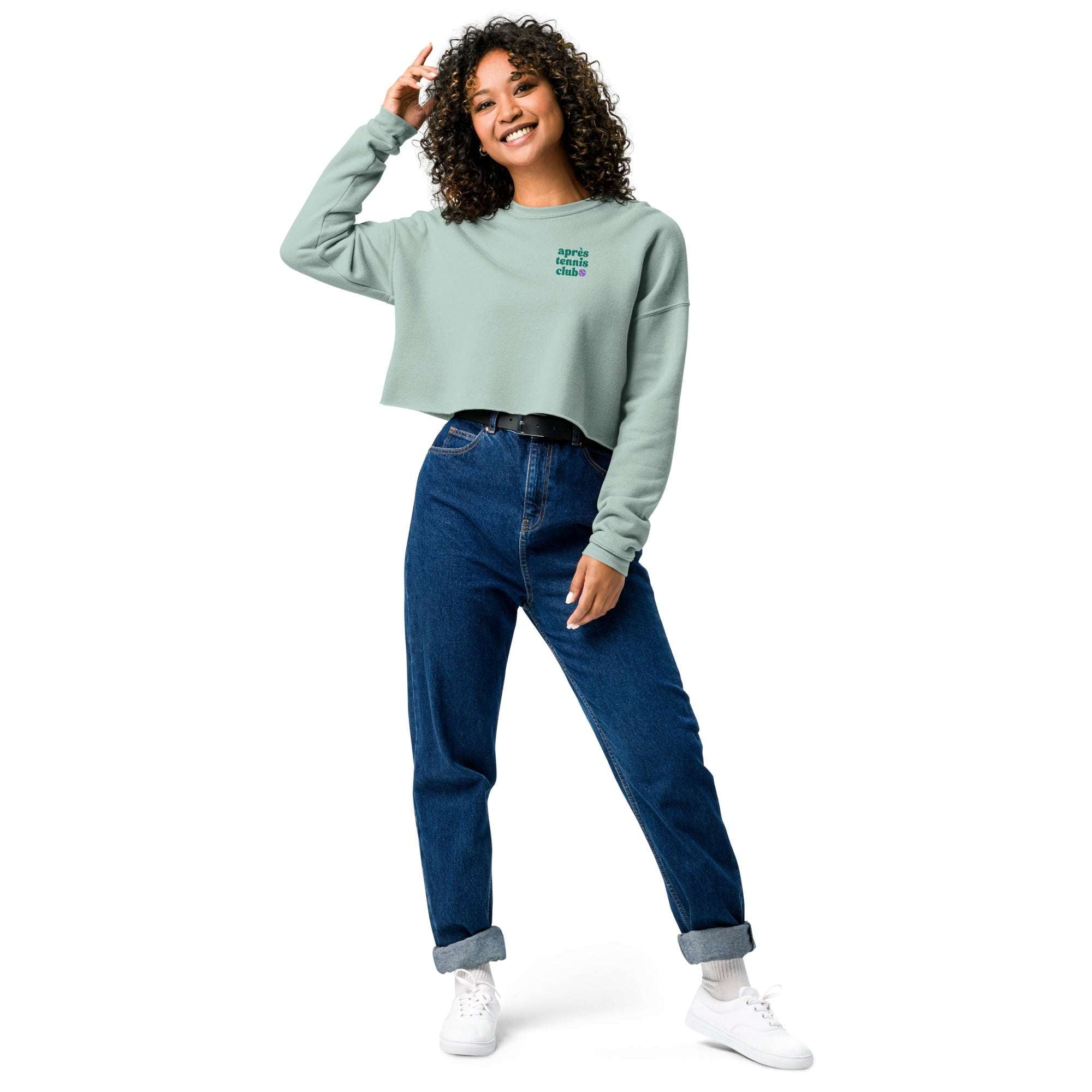 THE ORIGINAL APRÈS TENNIS CLUB CROPPED SWEATSHIRT